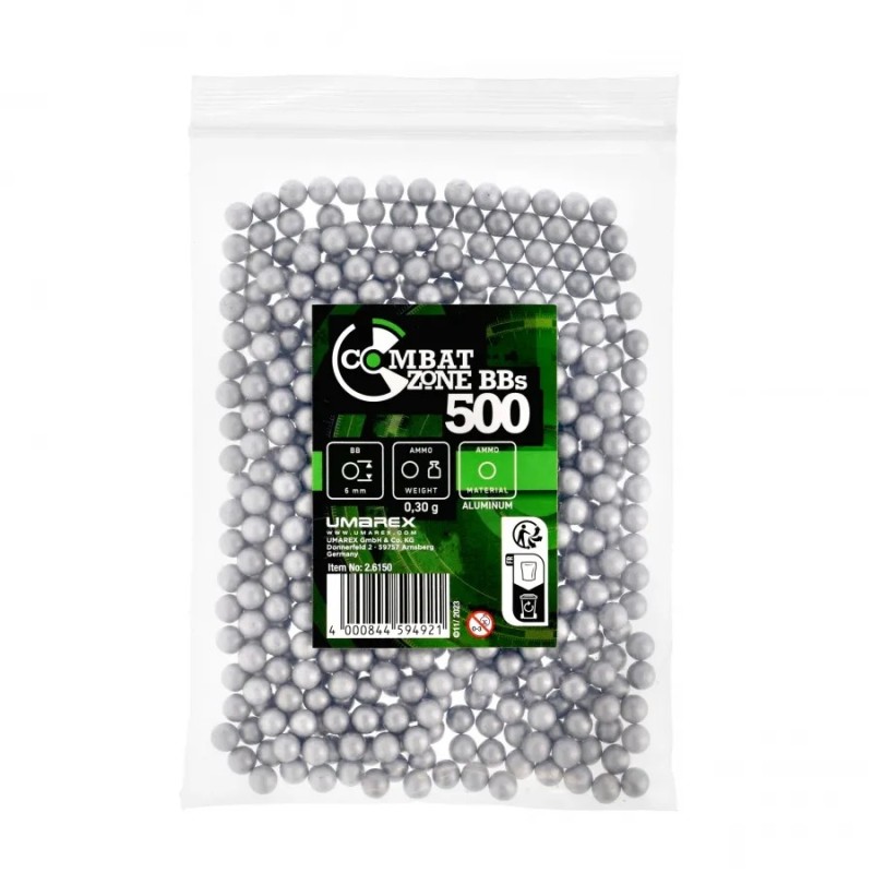 Kulki BB 6mm ALU 0,3g 500szt - Combat Zone/Umarex