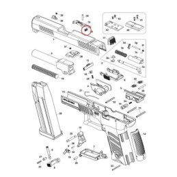  Eemann Tech - Sprężyna pazura wyciągu do pistoletów CZ P-07 / P-09 / P-10 - schemat montażowy CZ