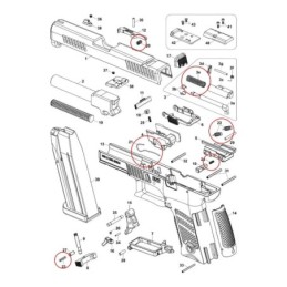  Eemann Tech - Zestaw sprężyn do pistoletu CZ P-10 - schemat montażowy CZ